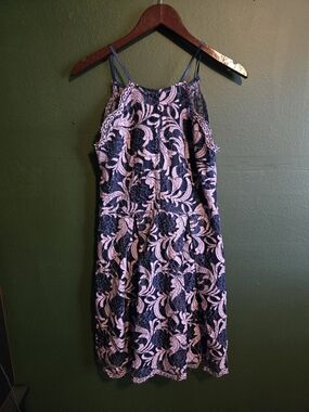 Francescas Purple & Blue Lace A-Line Spaghetti Strap Dress